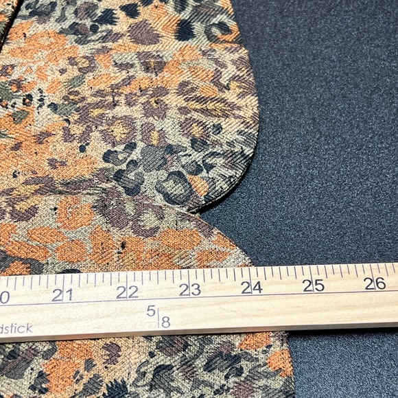 Coldwater Creek Animal Print Blazer Jacket Womens Size 10 Brown Orange - Picture 9 of 9